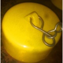 PVC(PP) 63mm Yellow Female Blank Cap with Chain