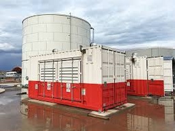 Portable Water Tank with Containerized Pump House