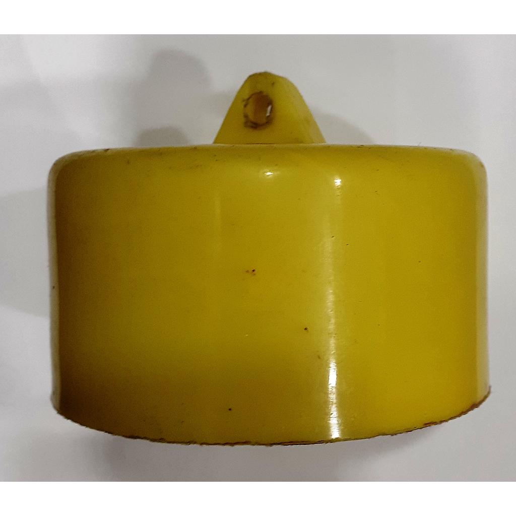 PVC (PP) 63mm Yellow Female Blank Cap without Chain