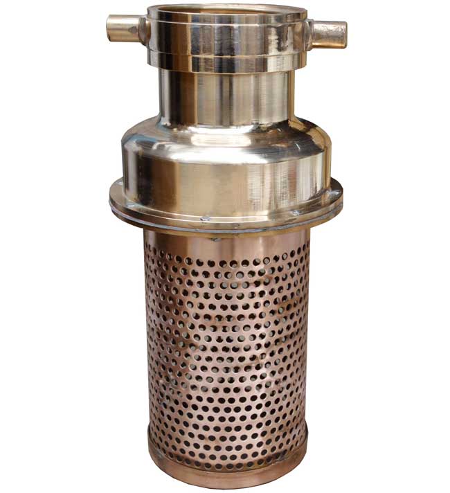 GM 100mm Suction Foot Valve Strainer (Gun Metal, Brass Strainer (Regular))