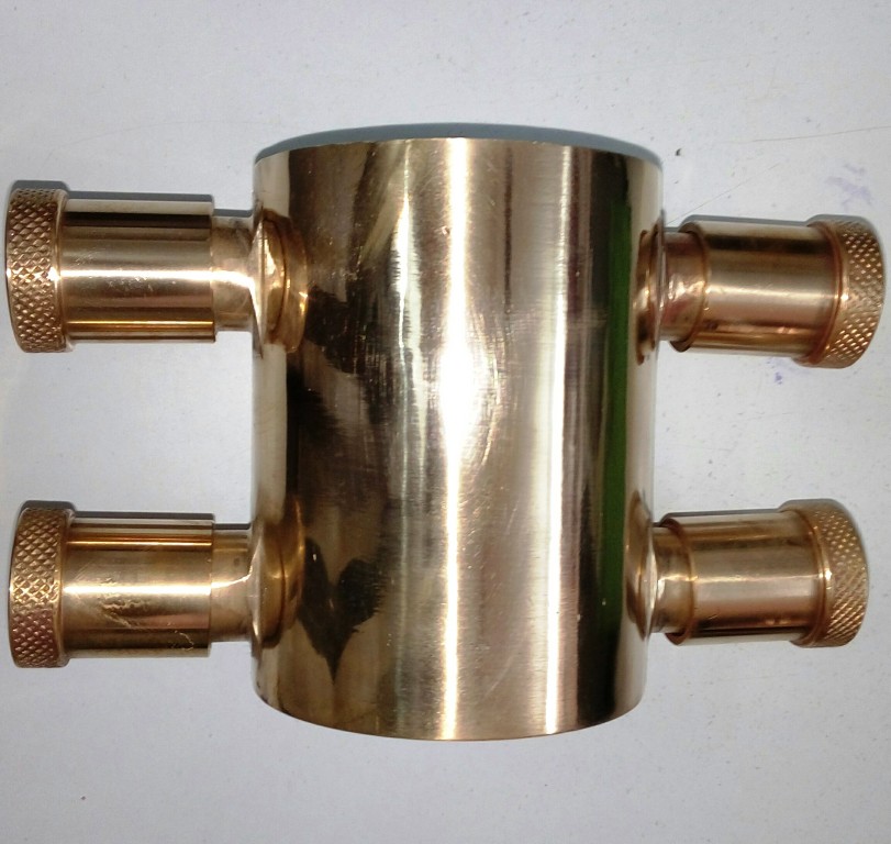 GM 63mm Double Female Adaptor As Per IS 901 (Buff Polished)