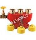 CI 100mm 3 Way Fire Brigade Inlet Valve (NRV - GM, Without Female Blank Cap)