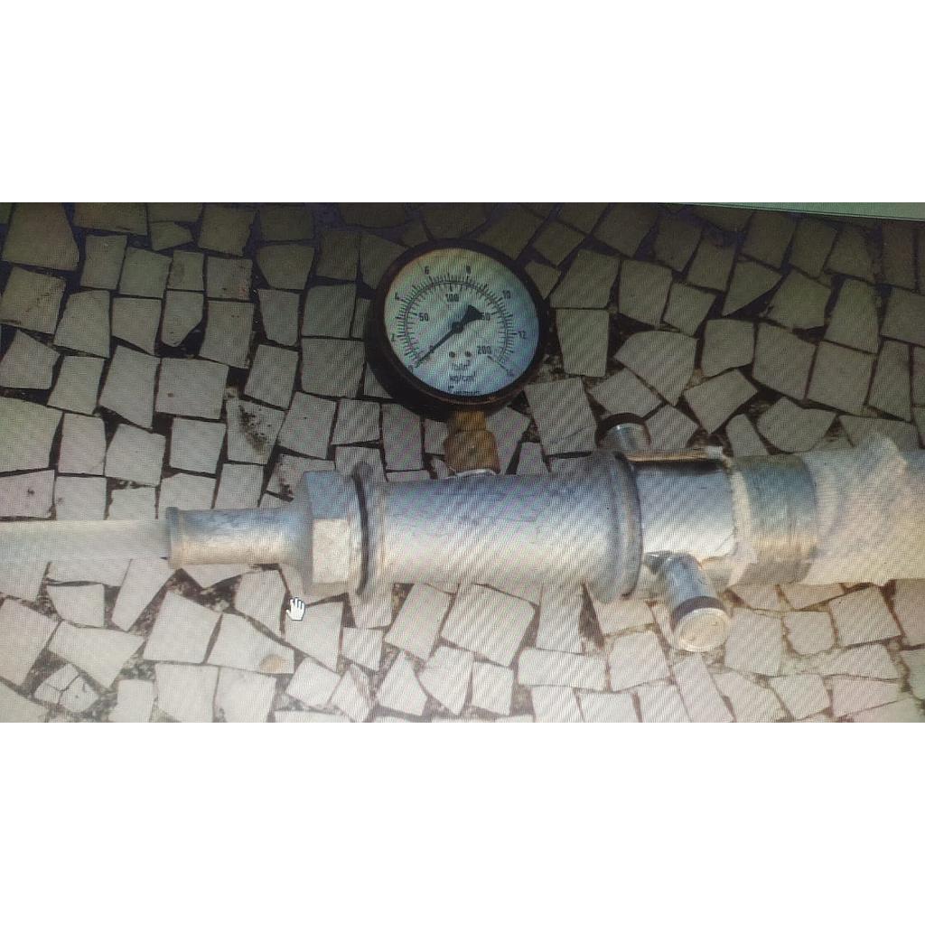 AL 63mm Branch Pipe with Nozzle with Pressure Guage