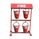 MS Fire Bucket Stand For 4 Buckets