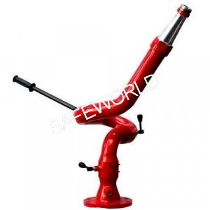 MS 63mm Water Monitor Stand Post Type (As Per IS : OD: 200mm, PCD: 160mm, ID: 75mm, 19mm hole , 4 number of hole, Aluminum Jet Nozzle (32mm Bore))