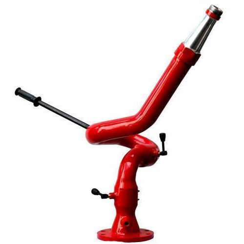 MS 75mm Water Monitor Stand Post type (As Per ANSI: OD:229mm, PCD: 190.5mm, ID: 100mm, 19mm Hole, number of Hole 8, Aluminum Jet Nozzle (32mm Bore))