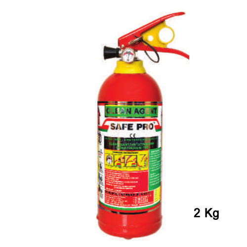 Clean Agent 2kg Stored Pressure Fire Extinguisher (MS Body) - SAFEPRO