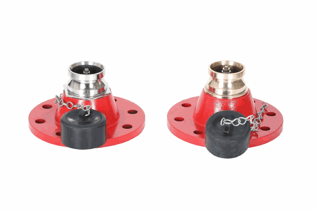 One way Fire Brigade Inlet with Flange (NRV - Gunmetal, Carbon (Mild) Steel)