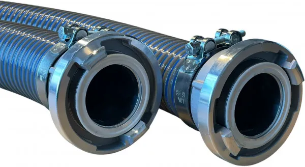 PVC 75mm 3" Suction Hose 3 Meter Heavy Duty (Grey Colour) With AL Storz Coupling