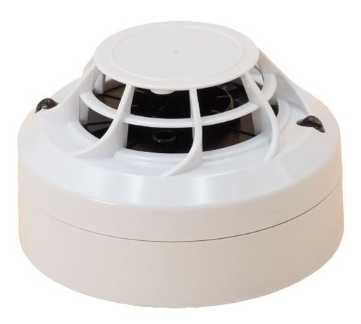 Conventional high temp (57 degree plus) heat detector with base complete