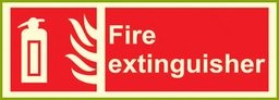 AUTO GLOW Signage  Fire Extinguisher:size: 300mm X 100mm