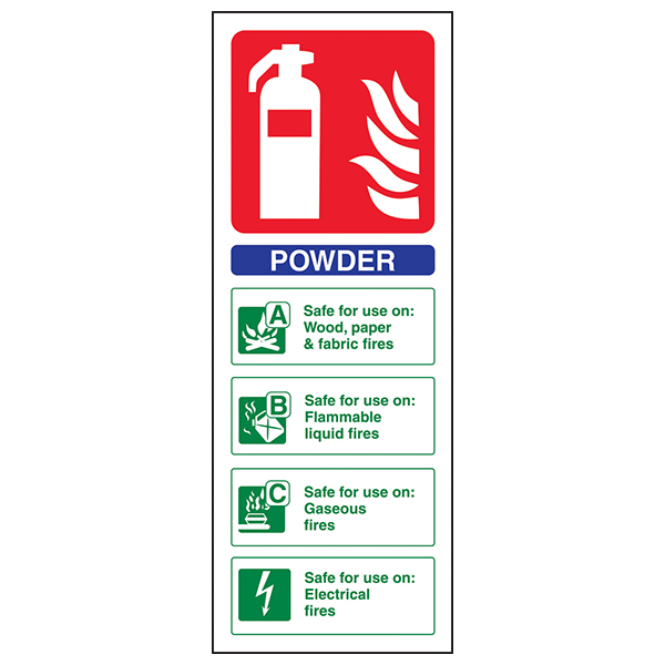 AUTO GLOW Signage Powder Fire Extinguisher:size: 300mm X 100mm
