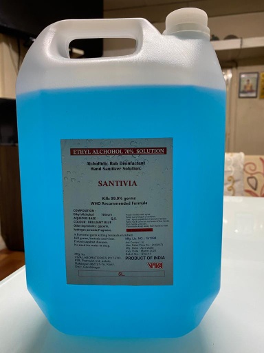 SANTIVIA - Hand Sanitizer with Ethyl Alchohol 70% - 5Ltr