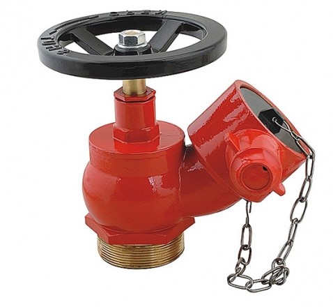 BR 63mm Hydrant Valve Oblique Type 63mm MBSP Inlet x 63mm FI with PVC Cap