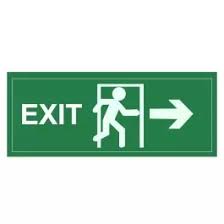  Arrow "Exit" 6" x 4" Autoglow safety signage