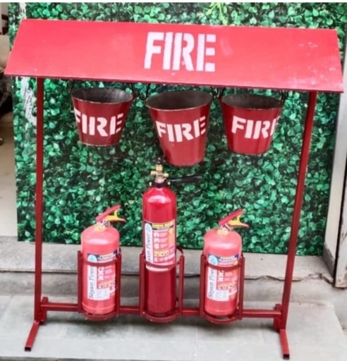 MS Fire Bucket & Fire Extingusiher Stand 